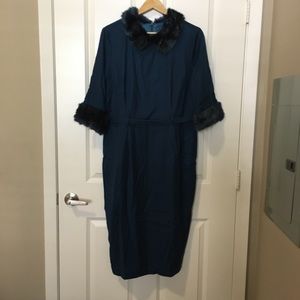 Collectif Dark Turqouise Wiggle Dress